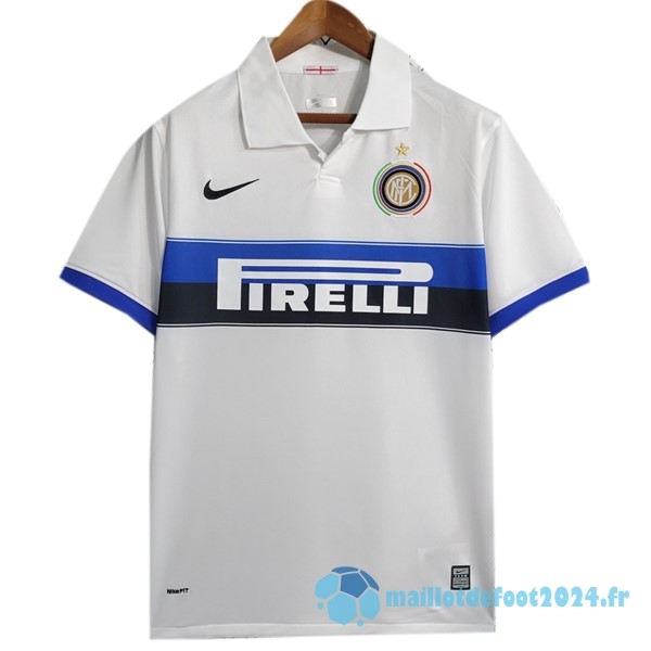 Nouveau Exterieur Maillot Inter Milán Retro 2009 2010 Blanc