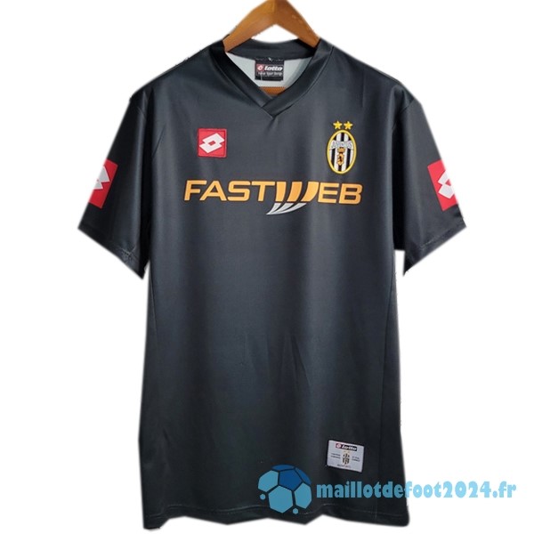 Nouveau Exterieur Maillot Juventus Retro 2001 2002 Noir