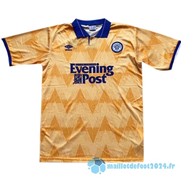 Nouveau Exterieur Maillot Leeds United Retro 1991 1992 Jaune