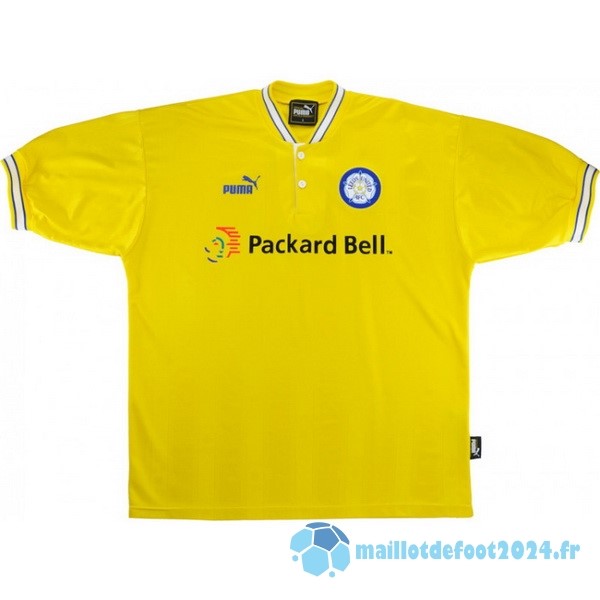 Nouveau Exterieur Maillot Leeds United Retro 1997 1998 Jaune