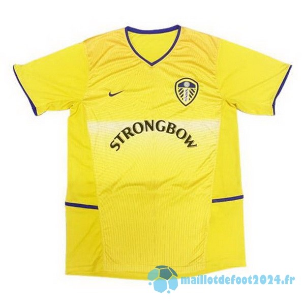 Nouveau Exterieur Maillot Leeds United Retro 2002 2003 Jaune