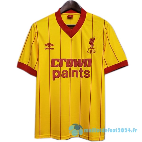 Nouveau Exterieur Maillot Liverpool Retro 1981 1984 Jaune