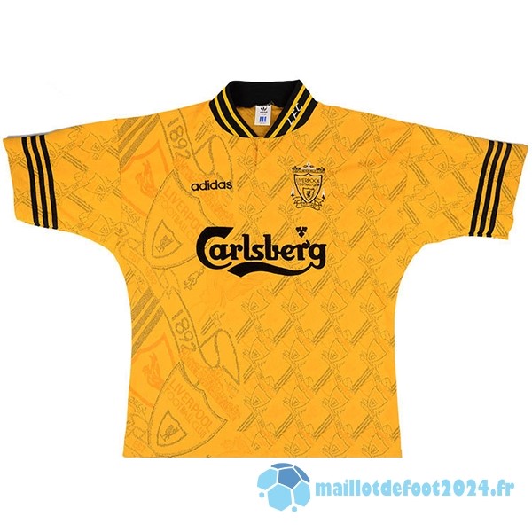 Nouveau Exterieur Maillot Liverpool Retro 1994 1996 Jaune