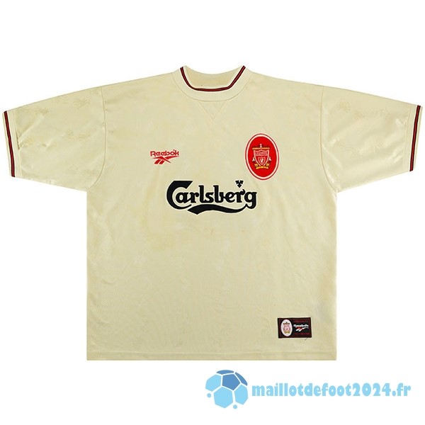 Nouveau Exterieur Maillot Liverpool Retro 1996 1997 Blanc