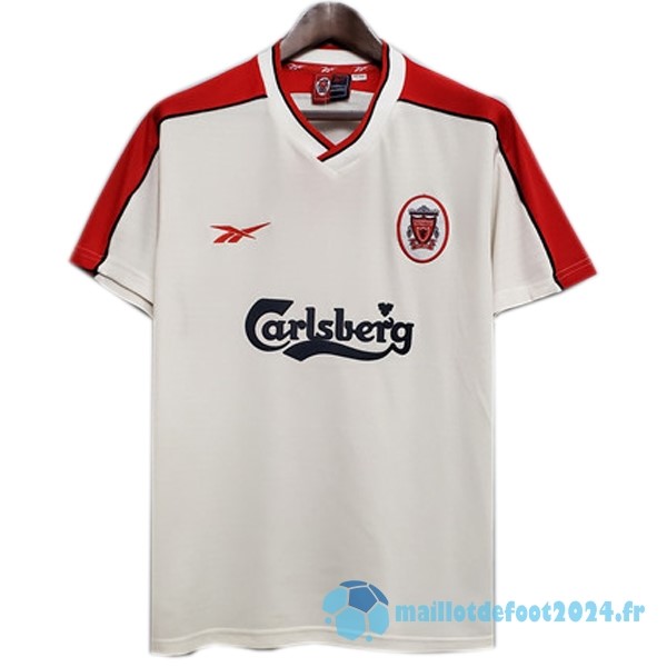 Nouveau Exterieur Maillot Liverpool Retro 1998 1999 Blanc