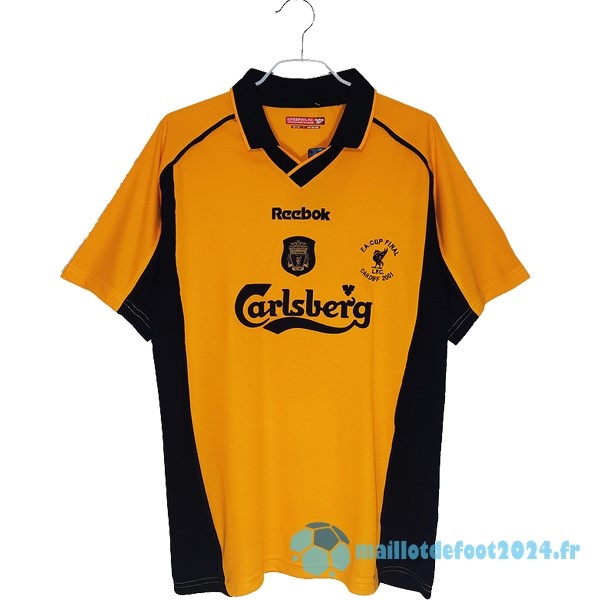 Nouveau Exterieur Maillot Liverpool Retro 2000 2001 Jaune