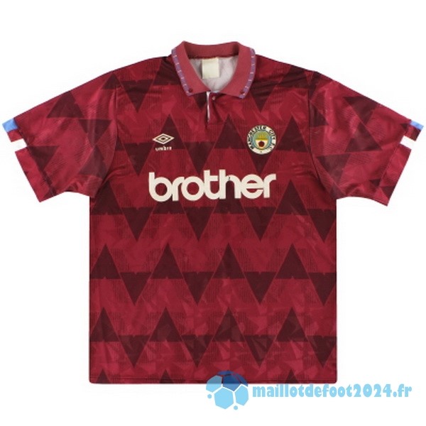 Nouveau Exterieur Maillot Manchester City Retro 1990 1991 Rouge