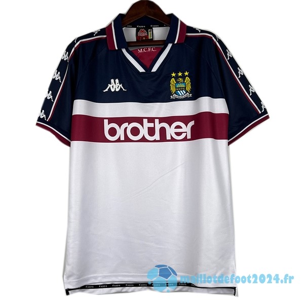 Nouveau Exterieur Maillot Manchester City Retro 1997 1998 Blanc