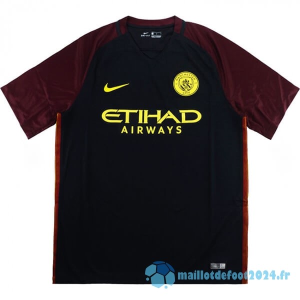 Nouveau Exterieur Maillot Manchester City Retro 2016 2017 Noir