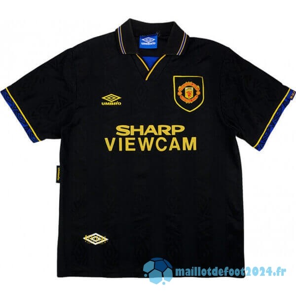 Nouveau Exterieur Maillot Manchester United Retro 1994 Noir