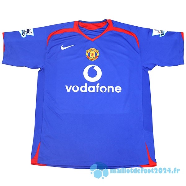 Nouveau Exterieur Maillot Manchester United Retro 2005 2006 Bleu