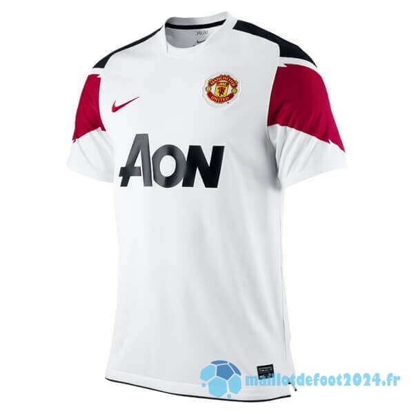 Nouveau Exterieur Maillot Manchester United Retro 2010 2011 Blanc