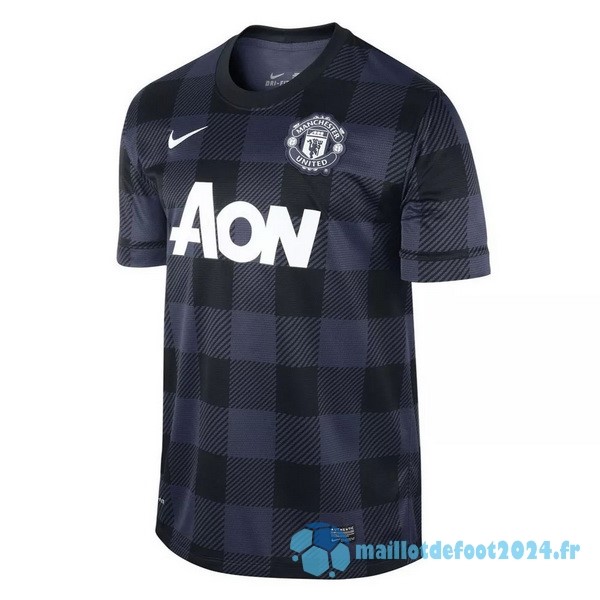 Nouveau Exterieur Maillot Manchester United Retro 2013 2014 Noir