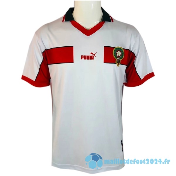 Nouveau Exterieur Maillot Maroc Retro 1998 Blanc