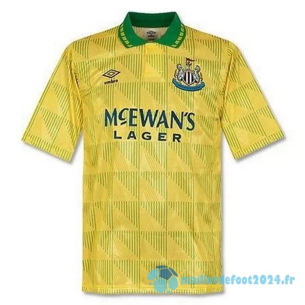 Nouveau Exterieur Maillot Newcastle United Retro 1991 Jaune