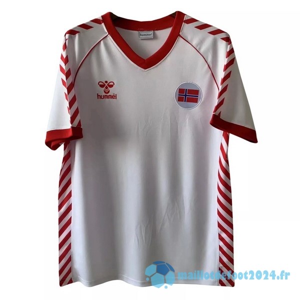 Nouveau Exterieur Maillot Norvège Retro 1984 Blanc