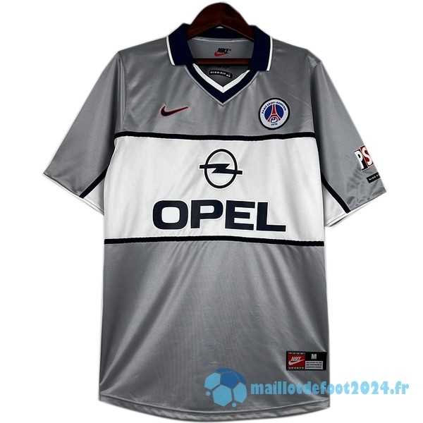 Nouveau Exterieur Maillot Paris Saint Germain Retro 2000 2001 Gris