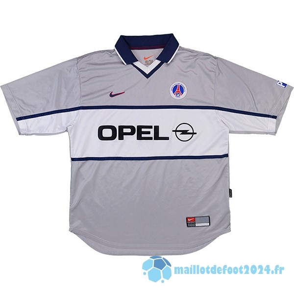 Nouveau Exterieur Maillot Paris Saint Germain Retro 2000 Gris