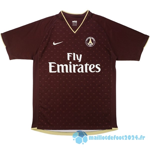 Nouveau Exterieur Maillot Paris Saint Germain Retro 2006 2007 Marron