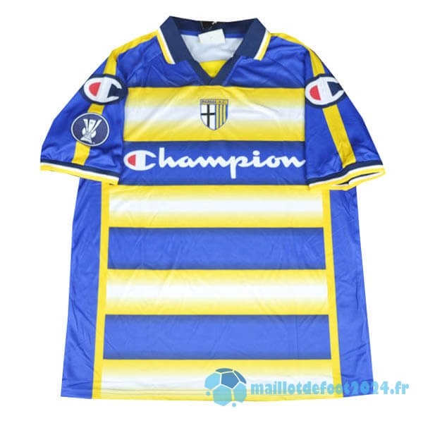 Nouveau Exterieur Maillot Parma Retro 2004 2005 Bleu Jaune