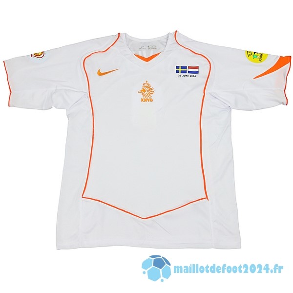 Nouveau Exterieur Maillot Pays Bas Retro 2004 Blanc