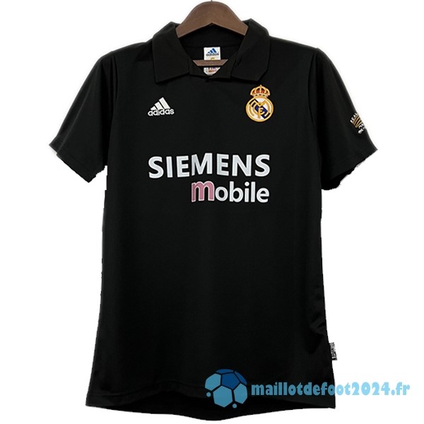 Nouveau Exterieur Maillot Real Madrid Retro 2002 2003 Noir