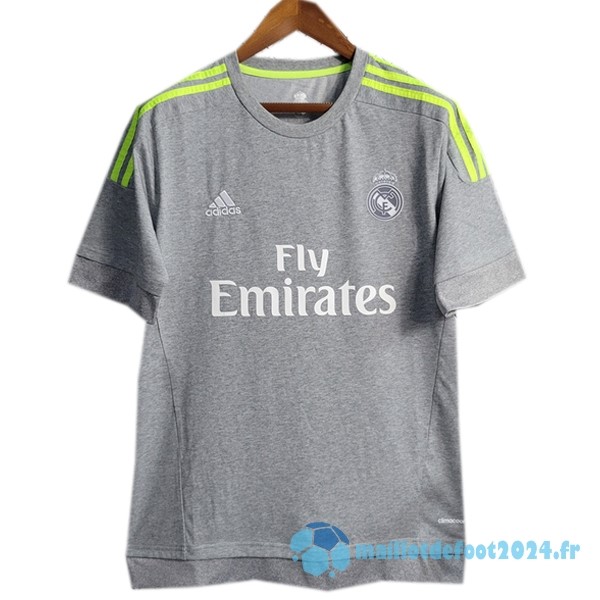 Nouveau Exterieur Maillot Real Madrid Retro 2015 2016 Gris