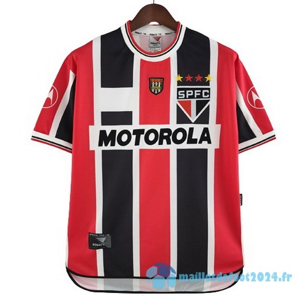 Nouveau Exterieur Maillot São Paulo Retro 2000 Rouge Noir