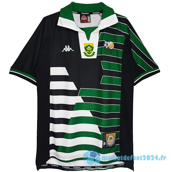 Nouveau Exterieur Maillot Sudafrica Retro 1998 1999 Vert