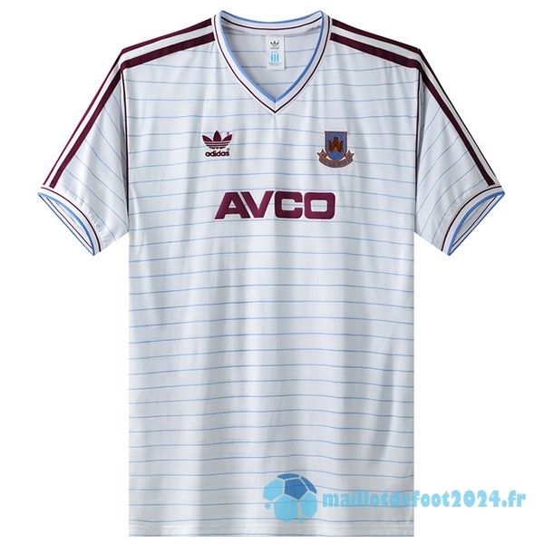 Nouveau Exterieur Maillot West Ham United Retro 1986 Blanc