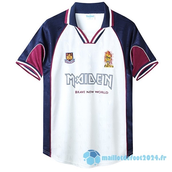 Nouveau Exterieur Maillot West Ham United Retro 1999 2001 Blanc