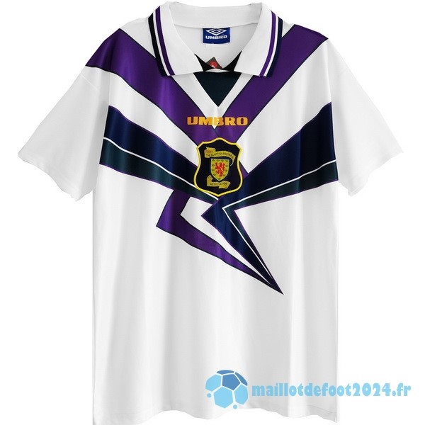 Nouveau Exterieur Maillot Écosse Retro 1994 1996 Blanc