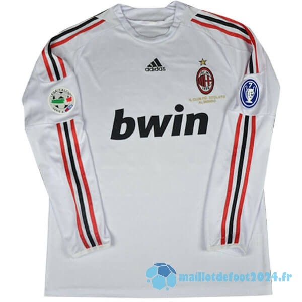 Nouveau Exterieur Manches Longues AC Milan Retro 2008 2009 Blanc