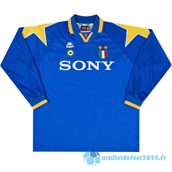 Nouveau Exterieur Manches Longues Juventus Retro 1995 1996 Bleu