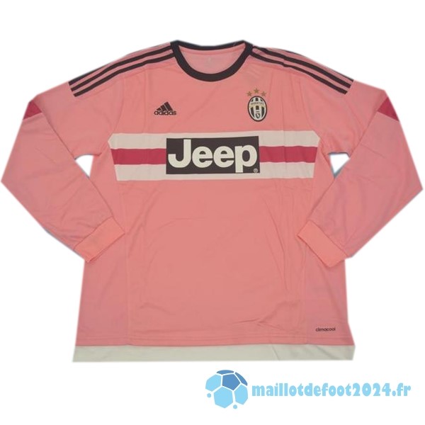 Nouveau Exterieur Manches Longues Juventus Retro 2015 2016 Rose