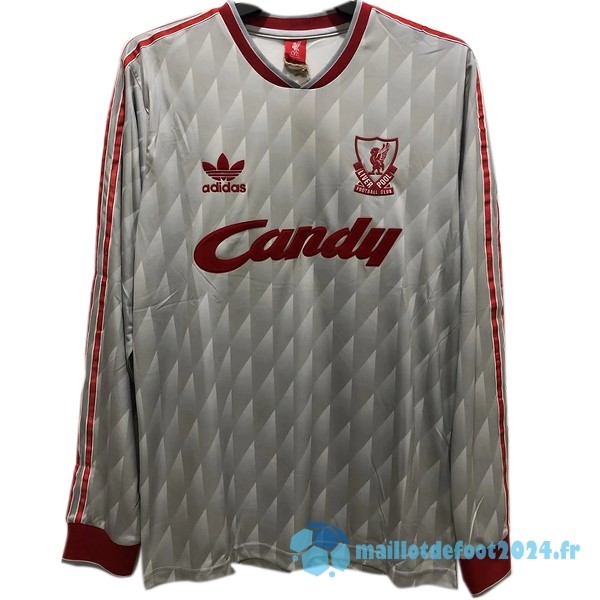 Nouveau Exterieur Manches Longues Liverpool Retro 1989 1991 Gris