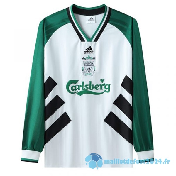 Nouveau Exterieur Manches Longues Liverpool Retro 1993 1995 Blanc