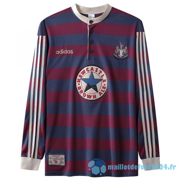 Nouveau Exterieur Manches Longues Newcastle United Retro 1995 1997 Rouge