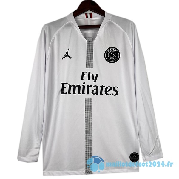 Nouveau Exterieur Manches Longues Paris Saint Germain Retro 2018 2019 Blanc