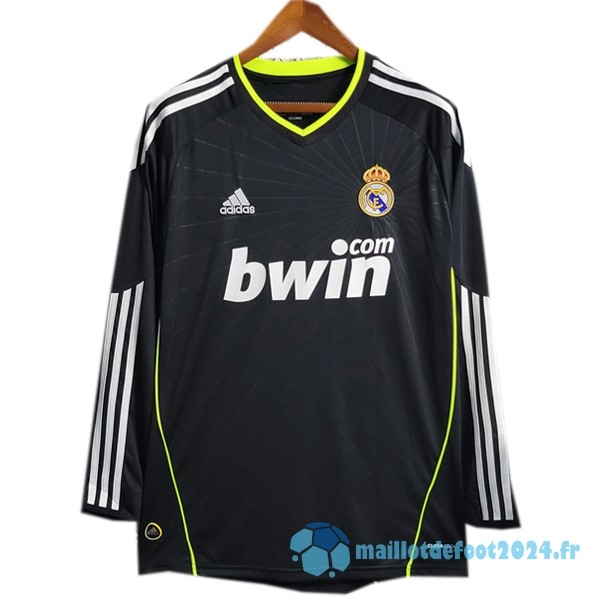 Nouveau Exterieur Manches Longues Real Madrid Retro 2010 2011 Noir