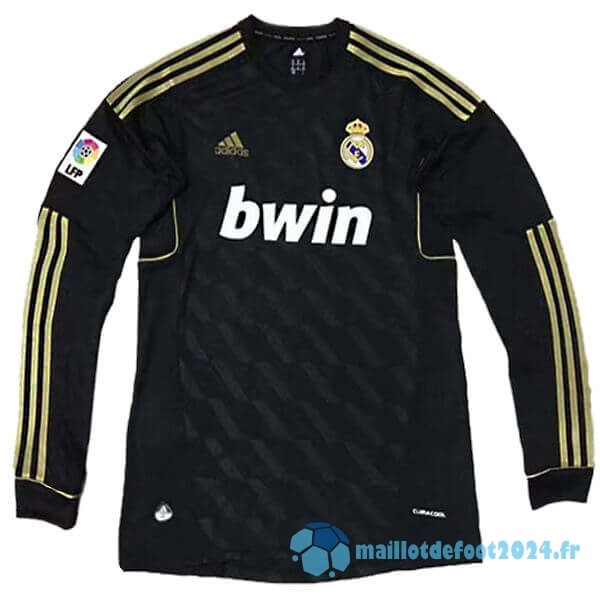 Nouveau Exterieur Manches Longues Real Madrid Retro 2011 2012 Noir