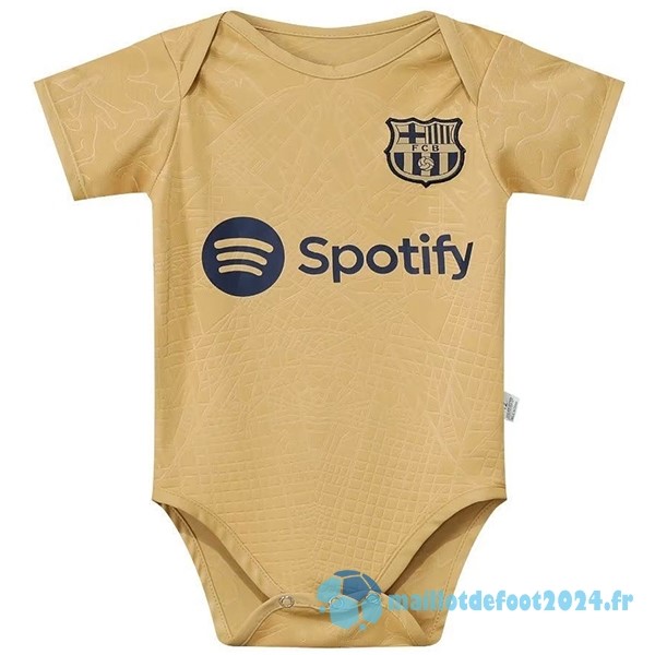 Nouveau Exterieur Onesies Enfant Barcelona 2022 2023 Jaune