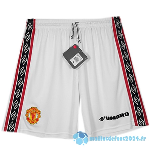 Nouveau Exterieur Pantalon Manchester United Retro 1998 1999 Blanc