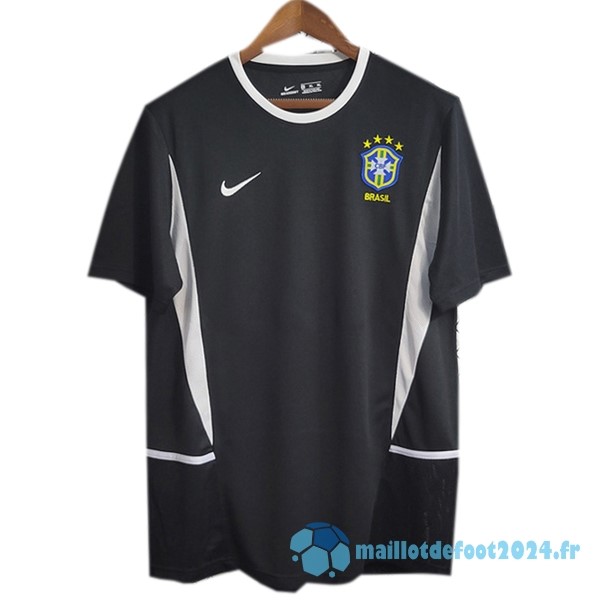 Nouveau Gardien Maillot Brésil Retro 2002 Noir