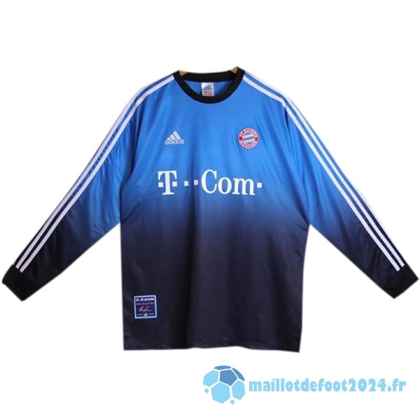 Nouveau Gardien Maillot Manches Longues Bayern Múnich Retro 2002 2003 Bleu