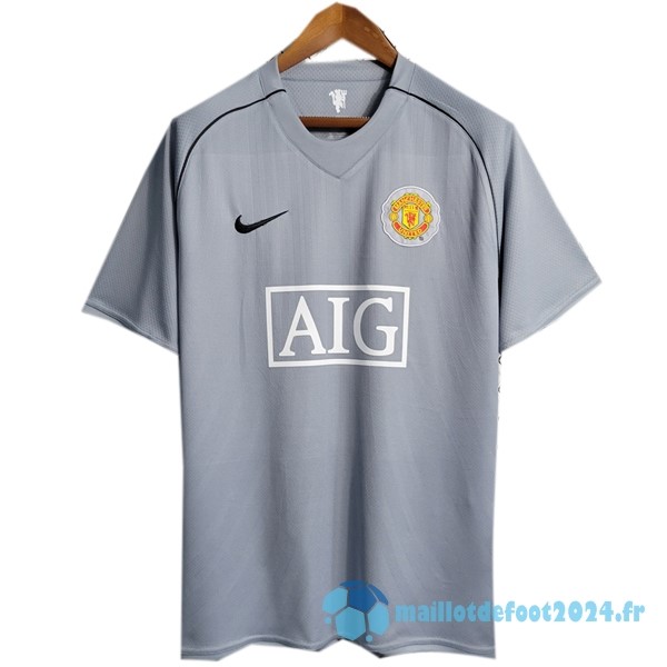 Nouveau Gardien Maillot Manchester United Retro 2007 2008 Gris