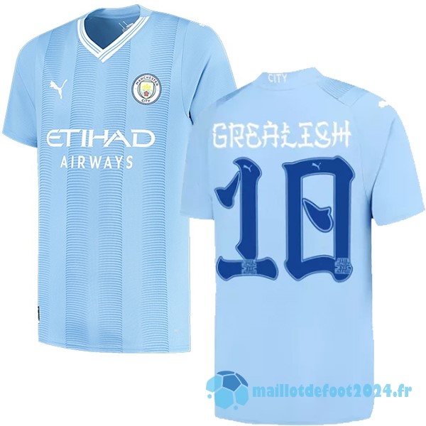 Nouveau NO.10 Grealish Domicile Maillot Manchester City 2023 2024 Bleu