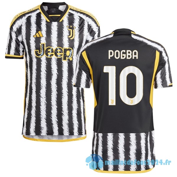 Nouveau NO.10 Pogba Thailande Domicile Maillot Juventus 2023 2024 Jaune Noir