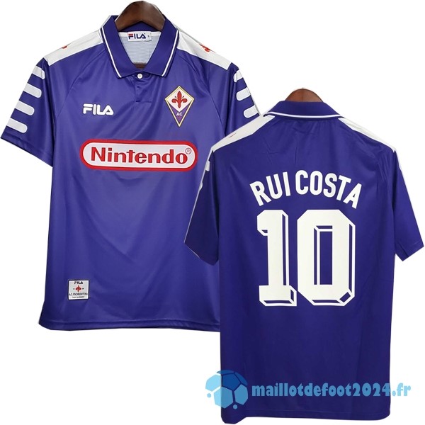 Nouveau NO.10 Rui Costa Domicile Maillot Fiorentina Retro 1998 1999 Purpura