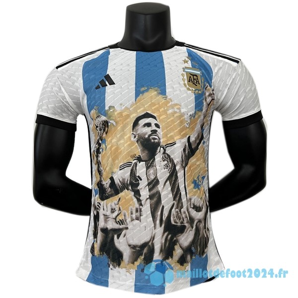 Nouveau Spécial Joueurs Maillot Argentine 2023 Bleu Blanc